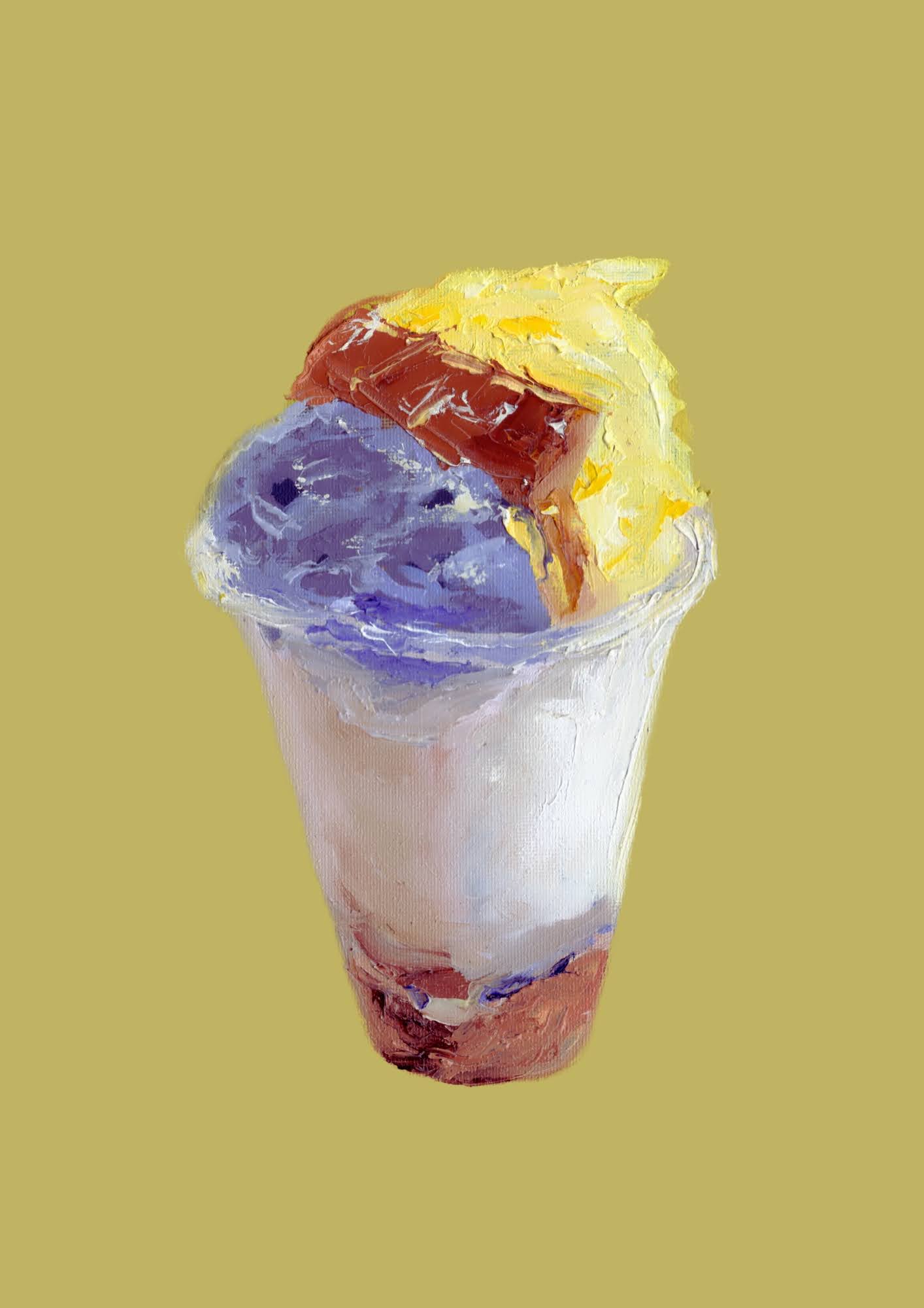Halo Halo in a Plastic Cup